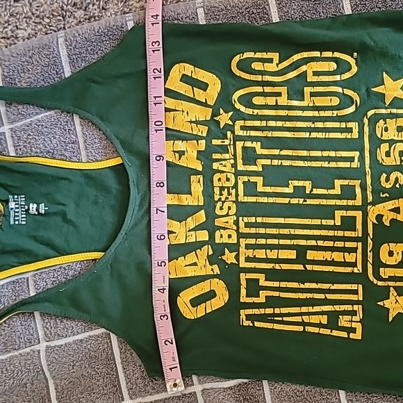STUNNING OAKLAND A'S RACERBACK TANK TOP - Picture 3 of 8